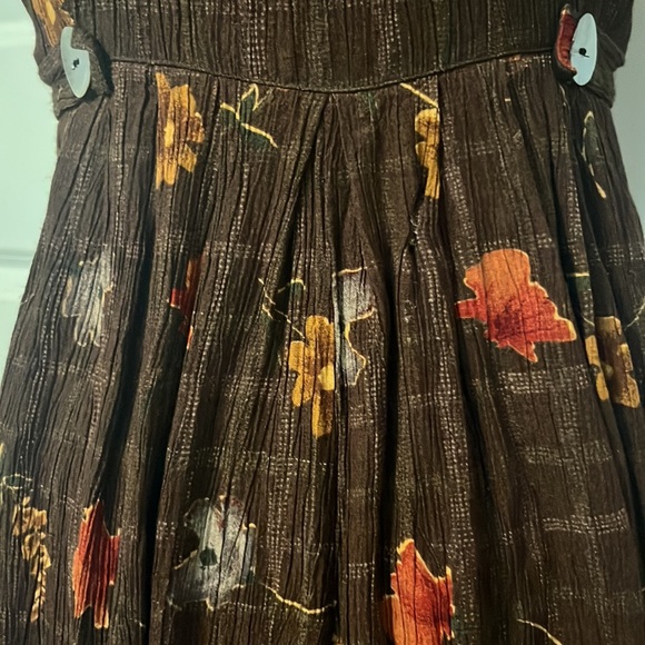 Romper Brown Plaid and Floral - Picture 8 of 10